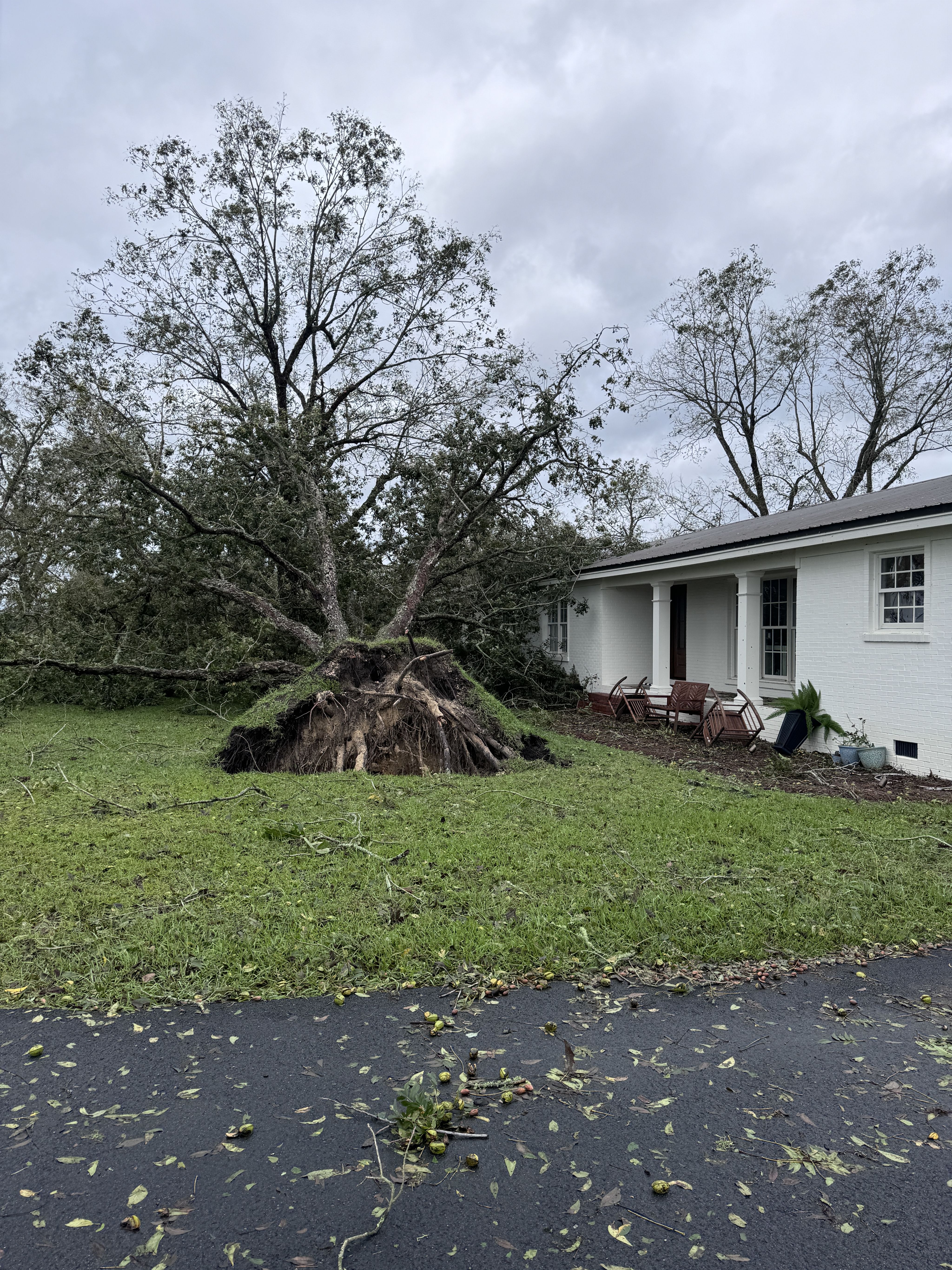 home with hurricane damage